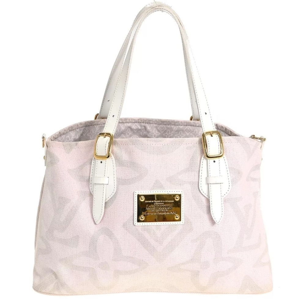 LOUIS VUITTON PINK CRUISE LINE TAYSIENNE PM TOTE HANDBAG M95672 MB1048